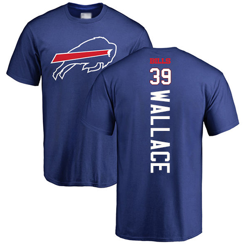 Men NFL Buffalo Bills #39 Levi Wallace Royal Blue Backer T Shirt->nfl t-shirts->Sports Accessory
